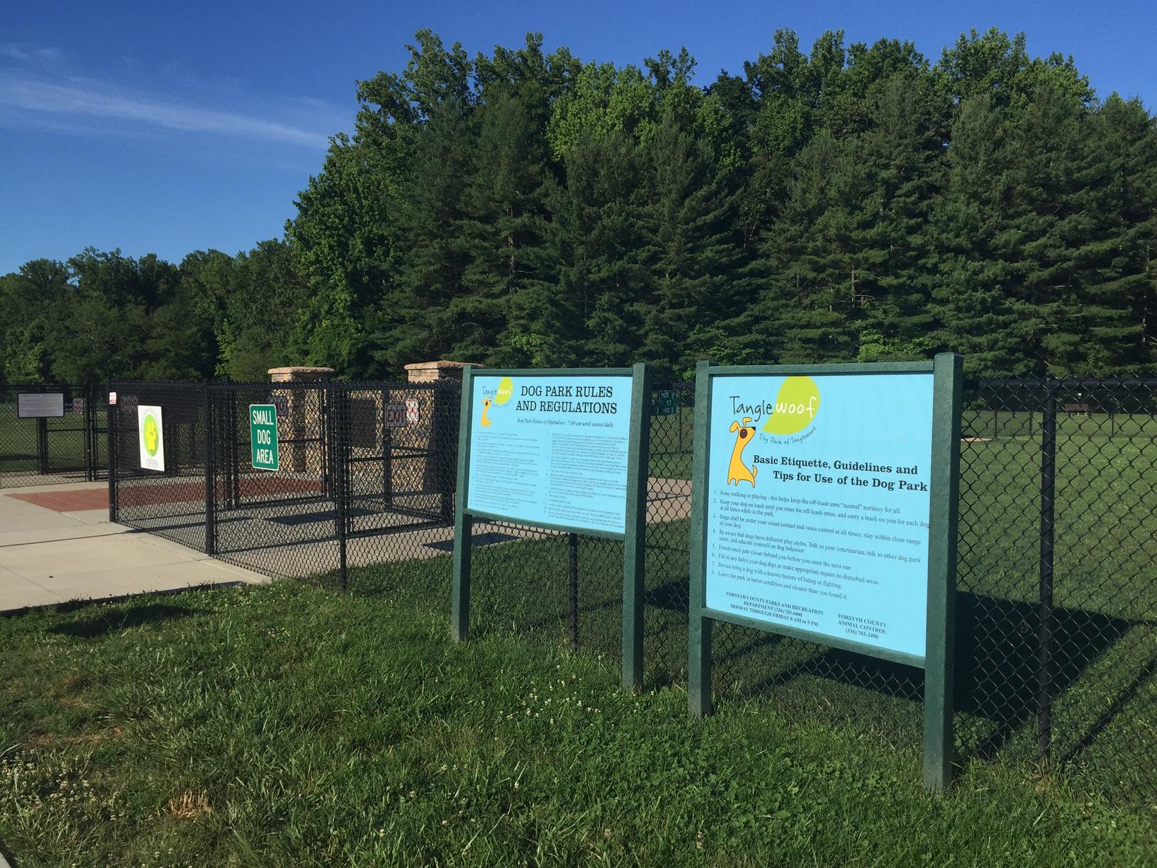 Pet Friendly Tanglewoof Dog Park at Tanglewood Park