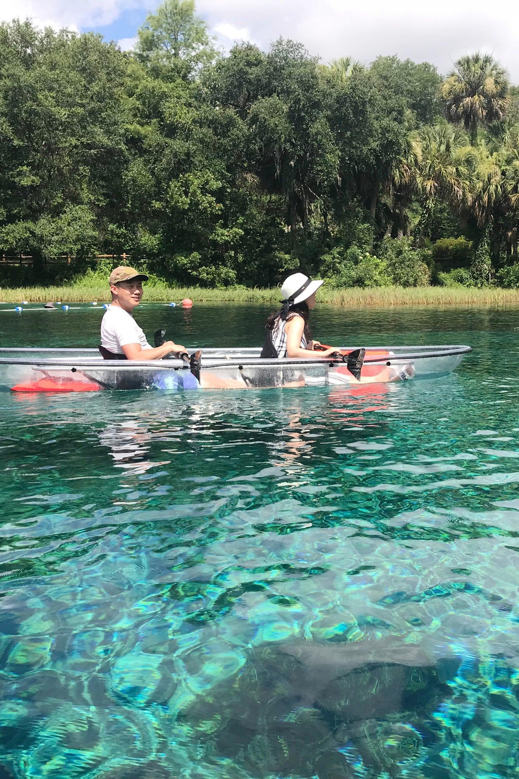 Pet Friendly Clear Kayak tour through Rainbow Springs