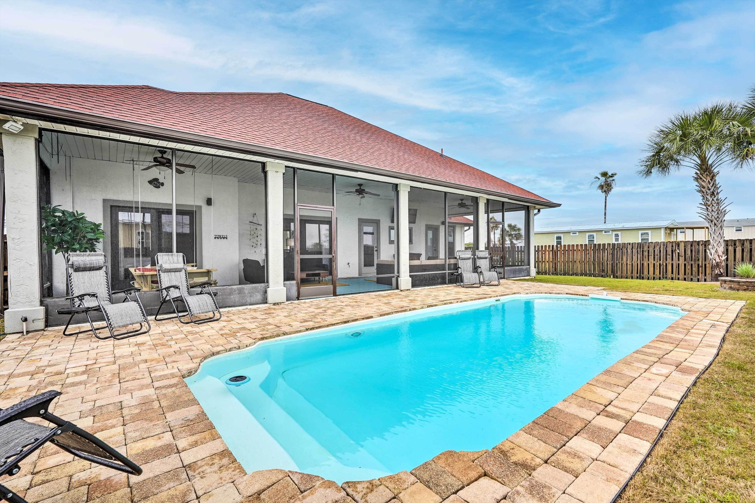 Pet Friendly Mexico Beach Retreat with Grill & Private Pool