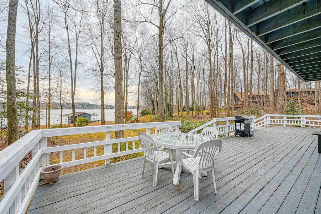 Pet Friendly Lakefront Home with Private Beach & Boathouse