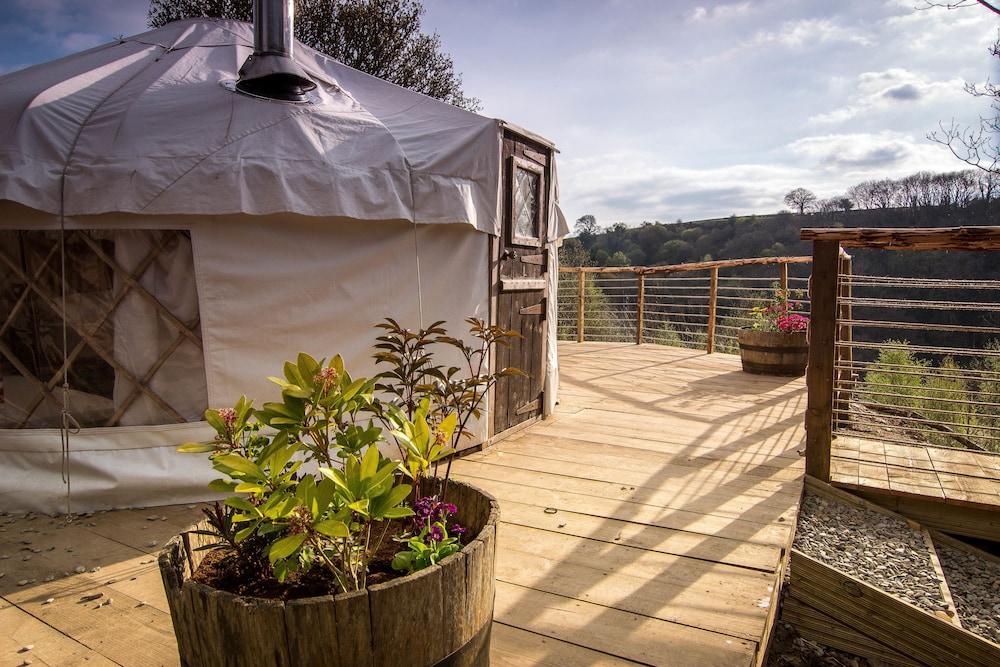 Pet Friendly Ceridwen Glamping Double Decker Bus and Yurts