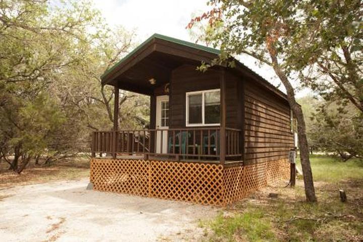 Pet Friendly Medina Lake Camping Resort Studio Cabin 1