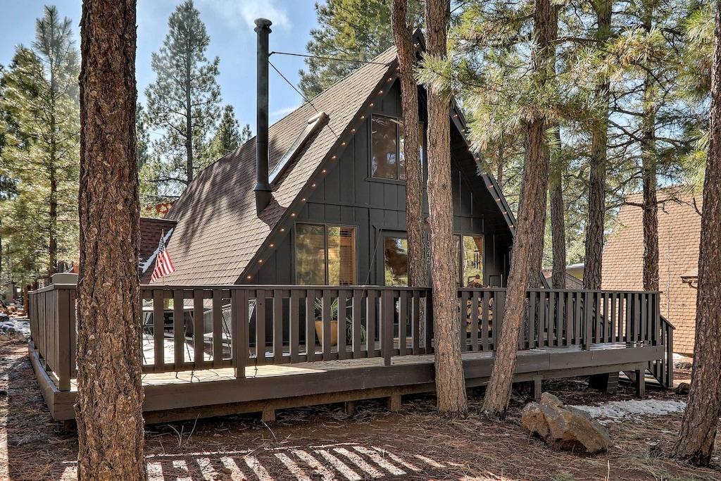 Pet Friendly A-Frame Cabin with Deck Near Hiking