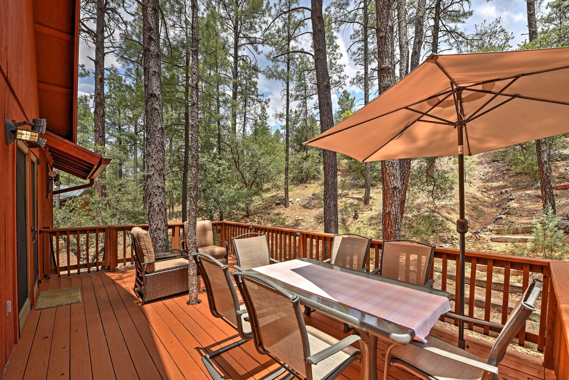 Pet Friendly Prescott Cabin With Beautiful Forest Views