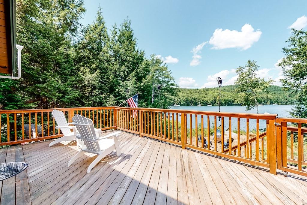 Pet Friendly Lakefront Home on Long Pond with Private Dock