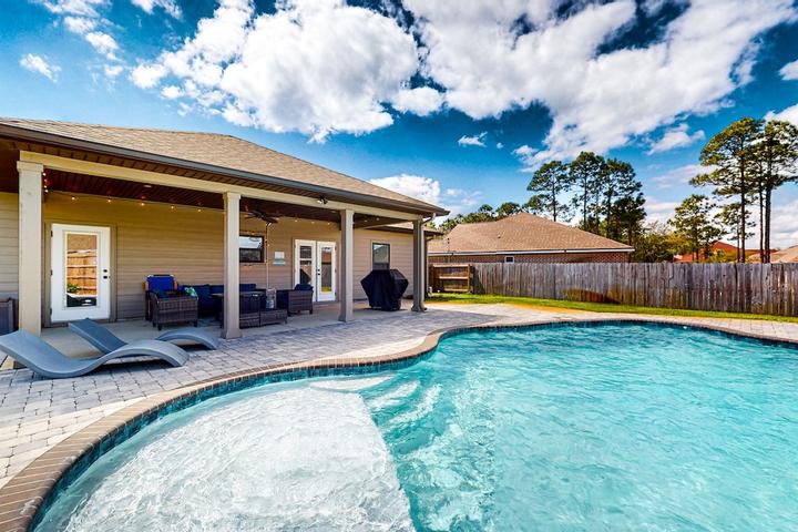 Pet Friendly Home with Private Saltwater Pool & Grill