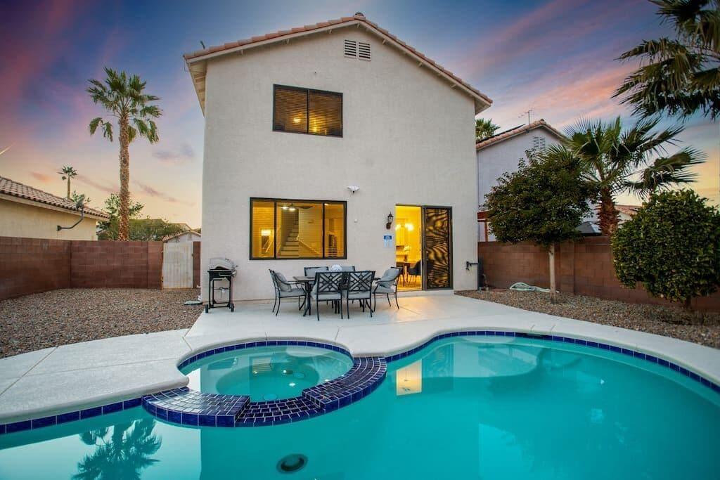 Pet Friendly 3-Bedroom Vegas Home with Pool & Spa
