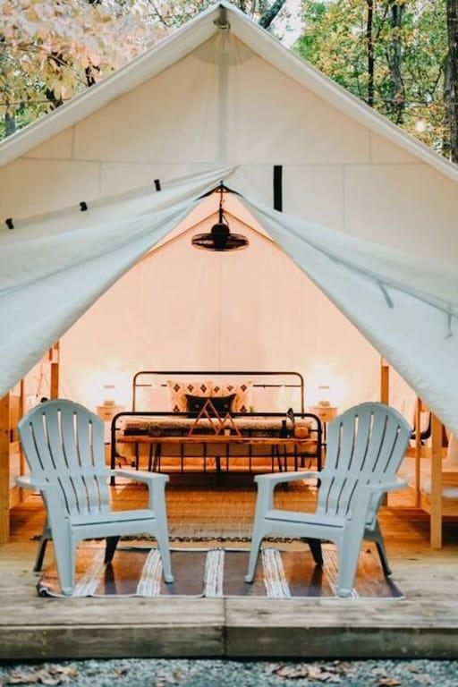 Pet Friendly Deluxe Safari Tent Glamping at Unicoi