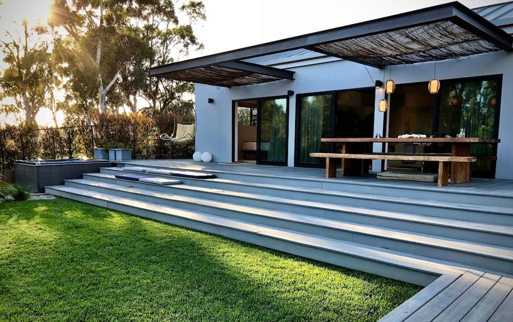 Malibu Modern Garden Retreat with Private Beach Pet Policy