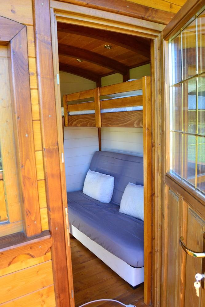 Pet Friendly Comfortable Wooden Trailer at Farm on the Vercors