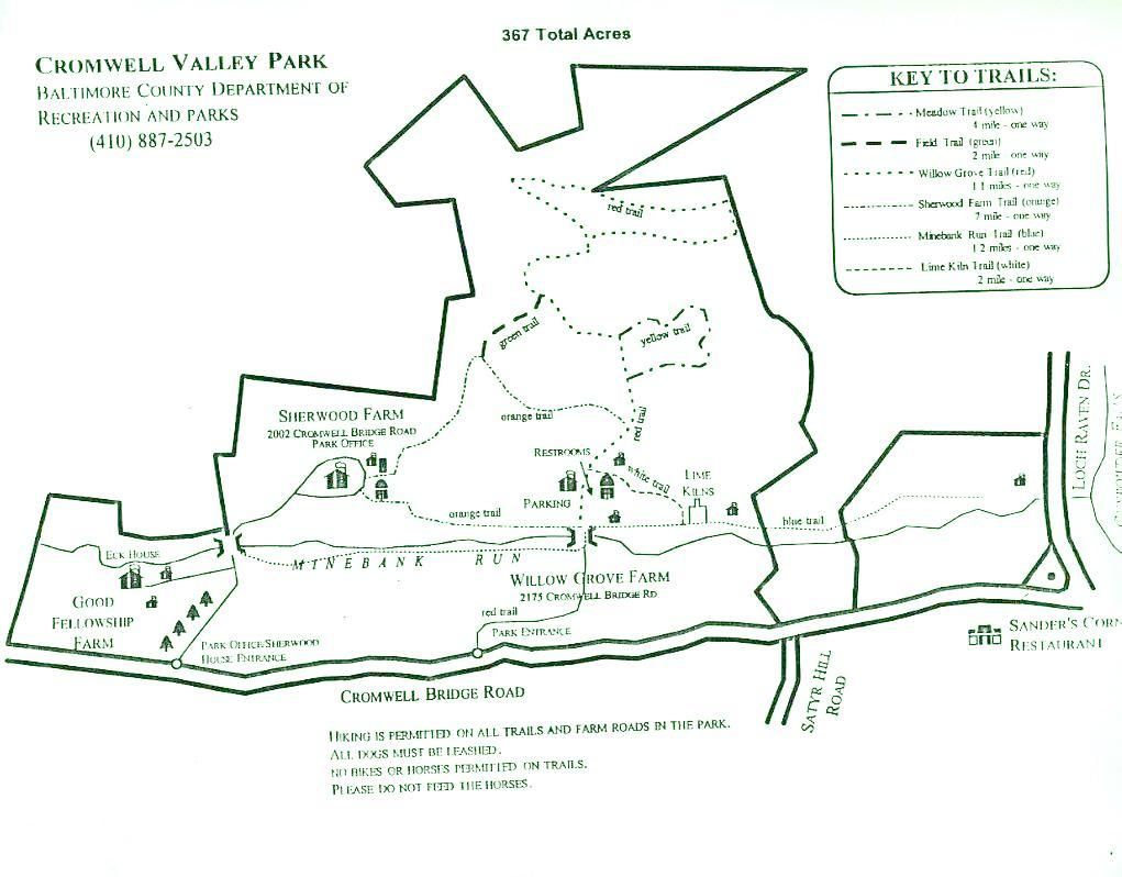 Cromwell Valley Park Trail Map ⋆ BringFido