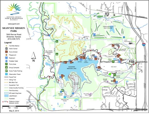 Shawnee Mission Park Shawnee Mission Park Shelter Map