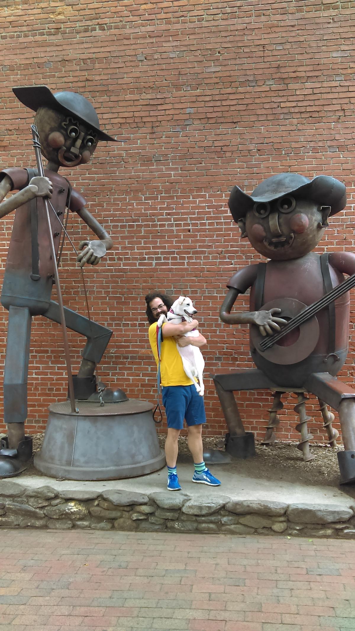 Skyler visiting downtown Waynesville