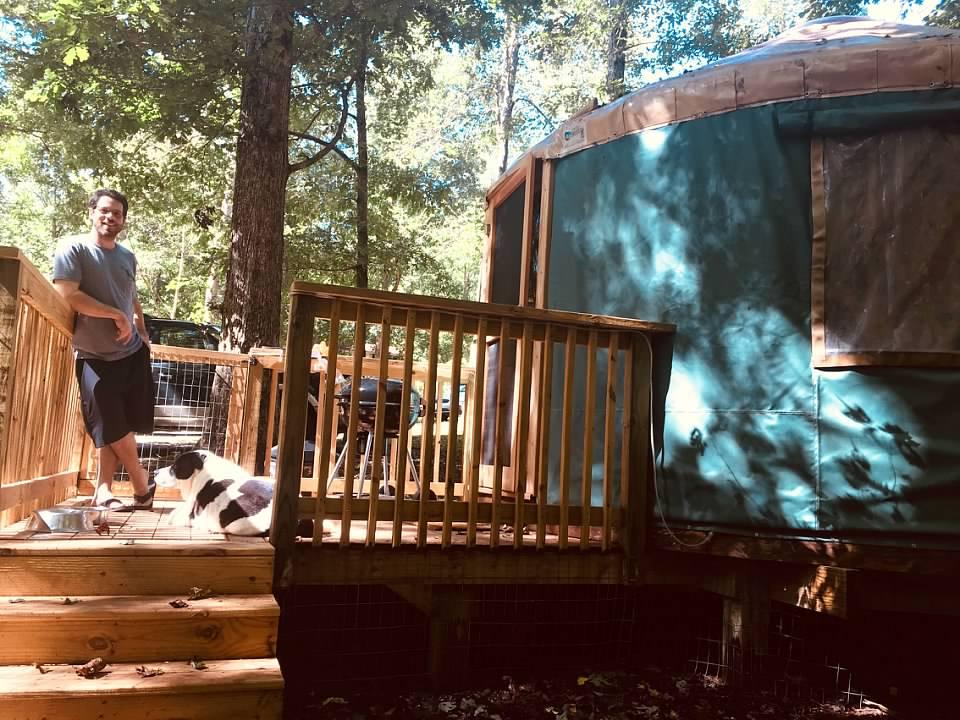 Loving the yurt!
