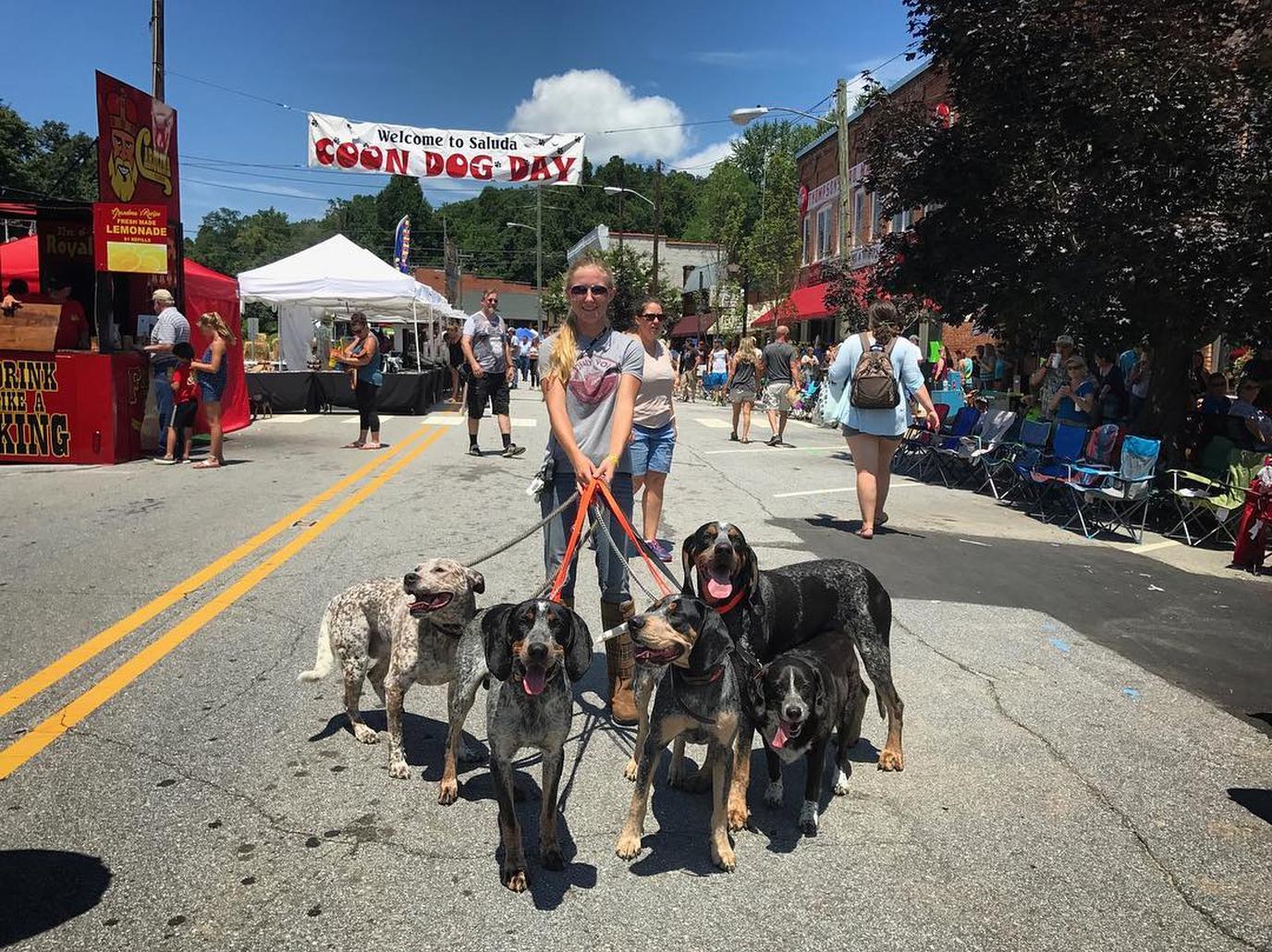 Coon Dog Day is a dog event dedicated to Saluda's favorite mutt.