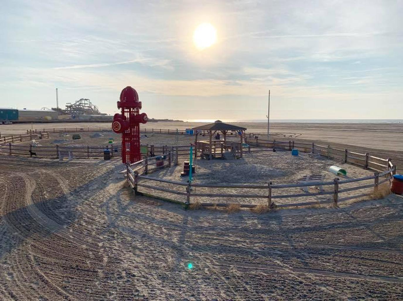 Wildwood Dog Park and Beach, a beach built for canines. Wildwood Dog Park and Beach is a dog beach built just for canines.