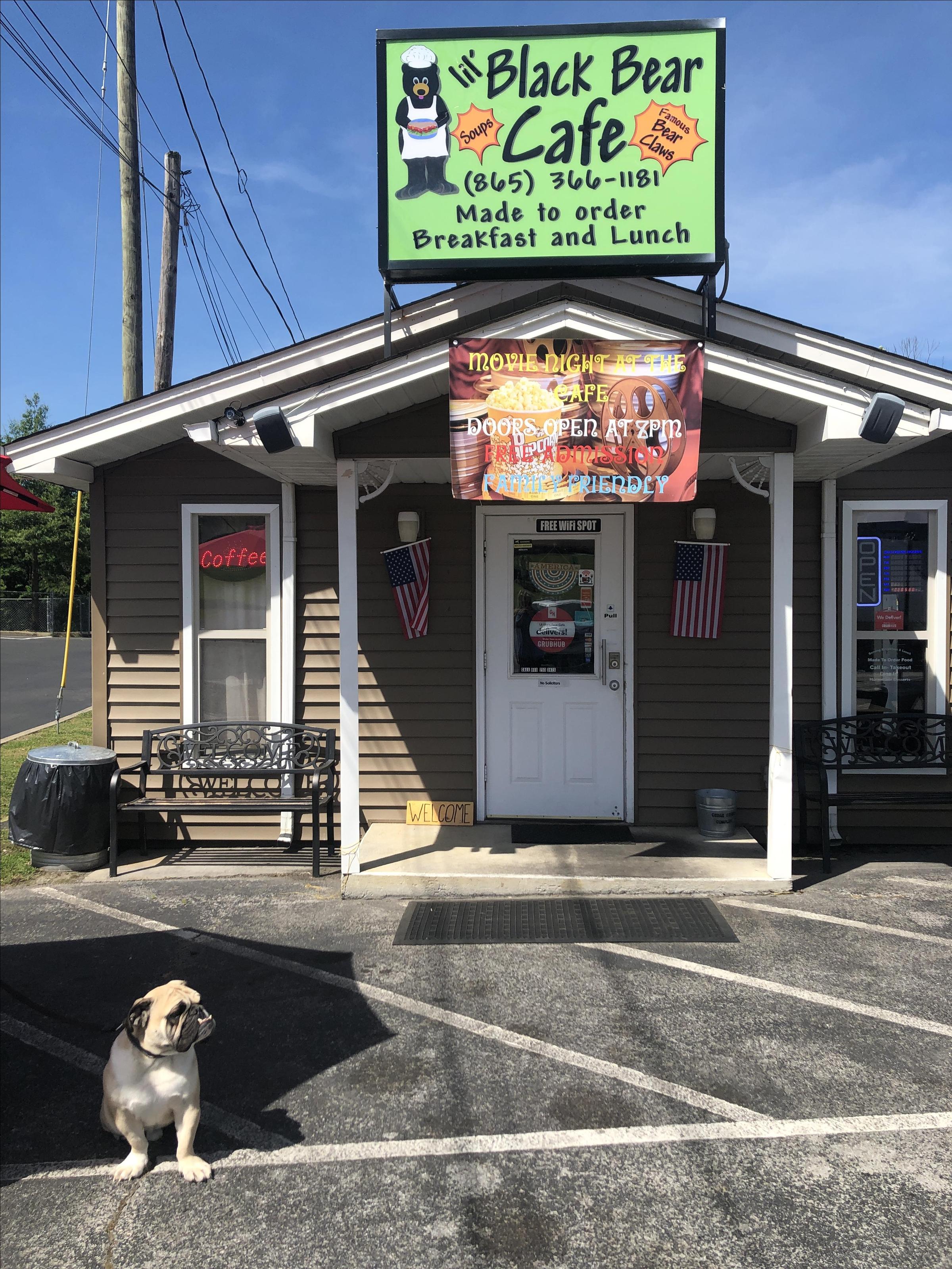Joey In Front Of Lil Black Bear Cafe