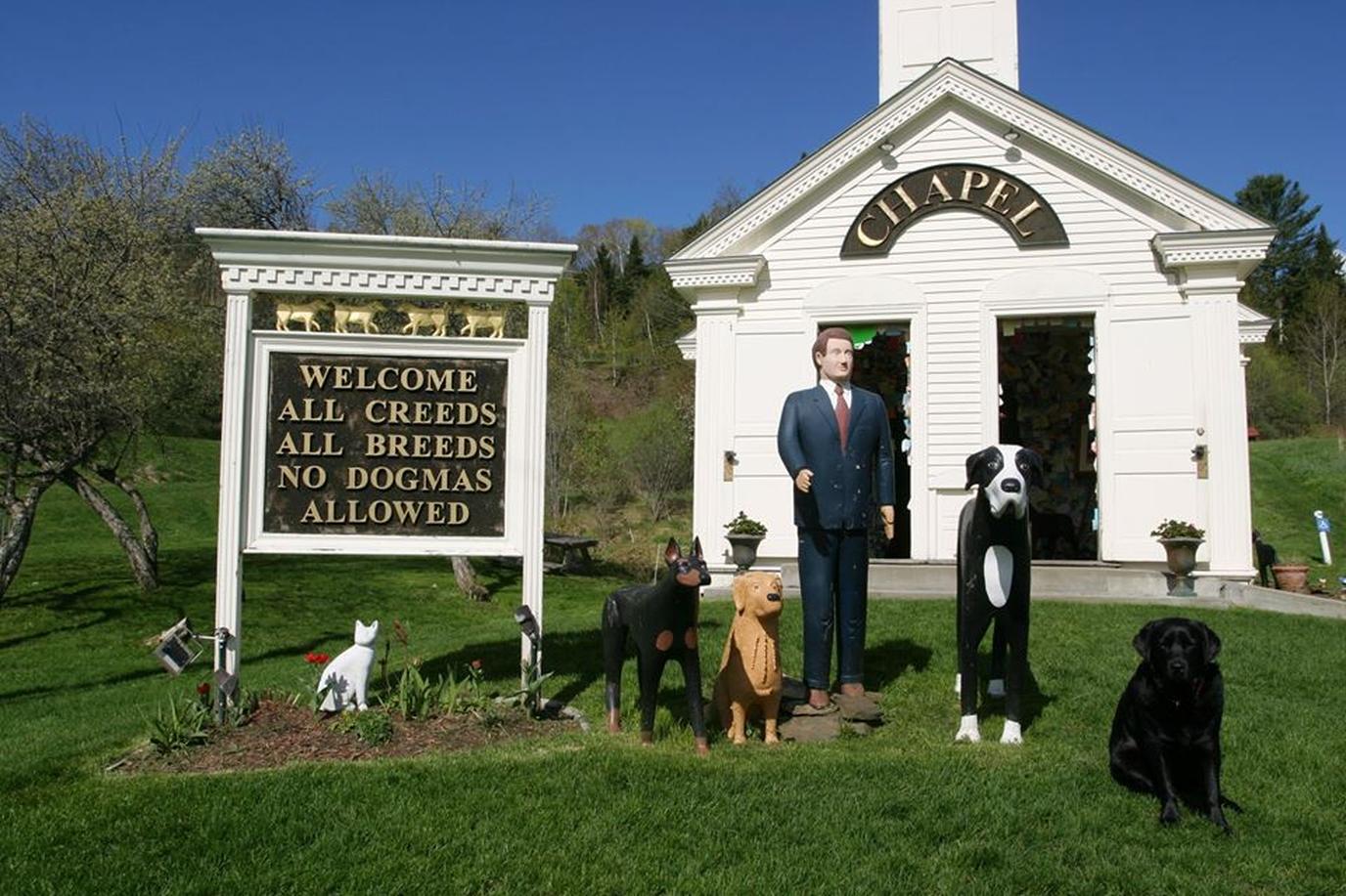 The Dog Chapel at Dog Mountain. Dog Mountain is a dog park like no other.