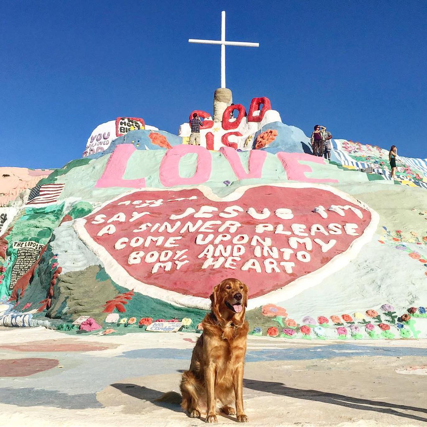 Salvation Mountain in Southern California Salvation Mountain is a dog-friendly attraction