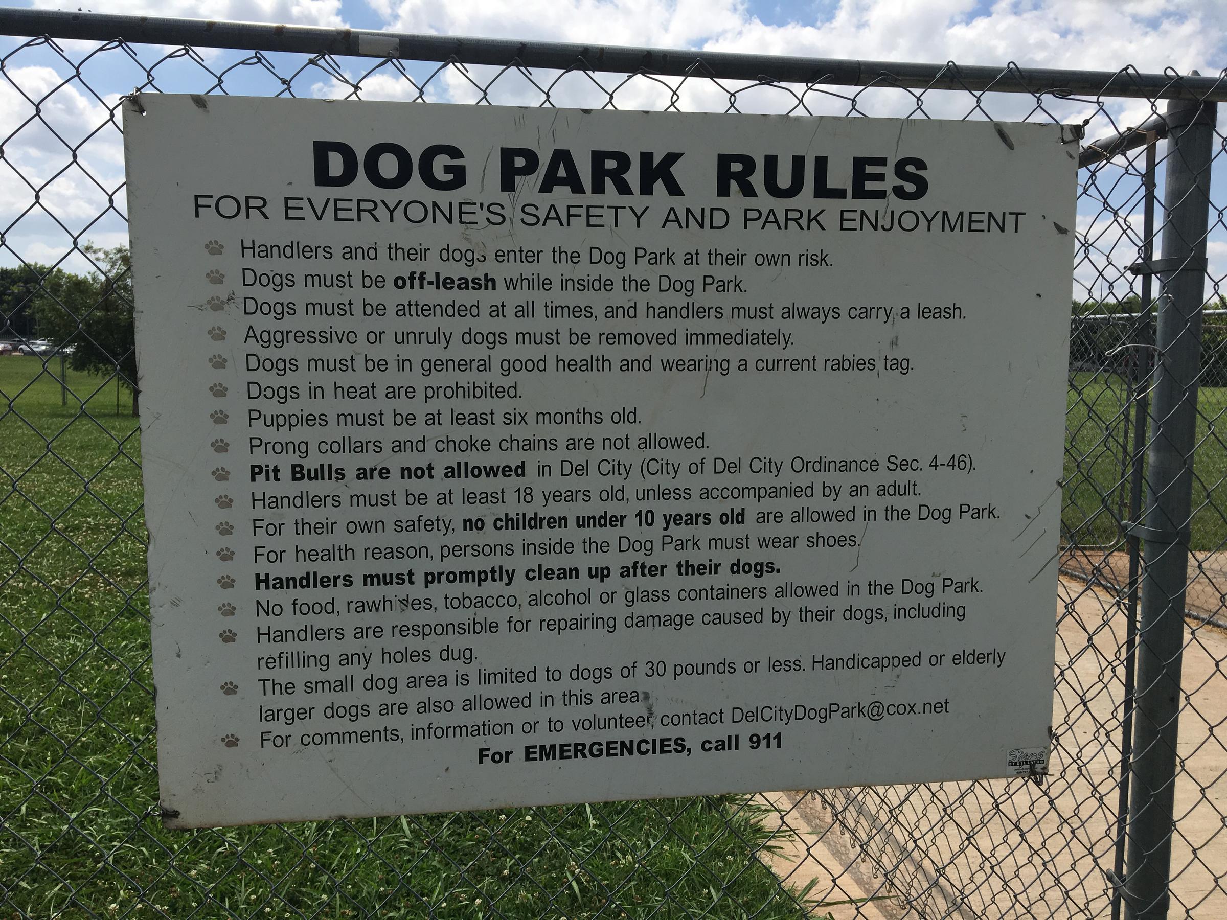 Dog Park Rules ⋆ BringFido