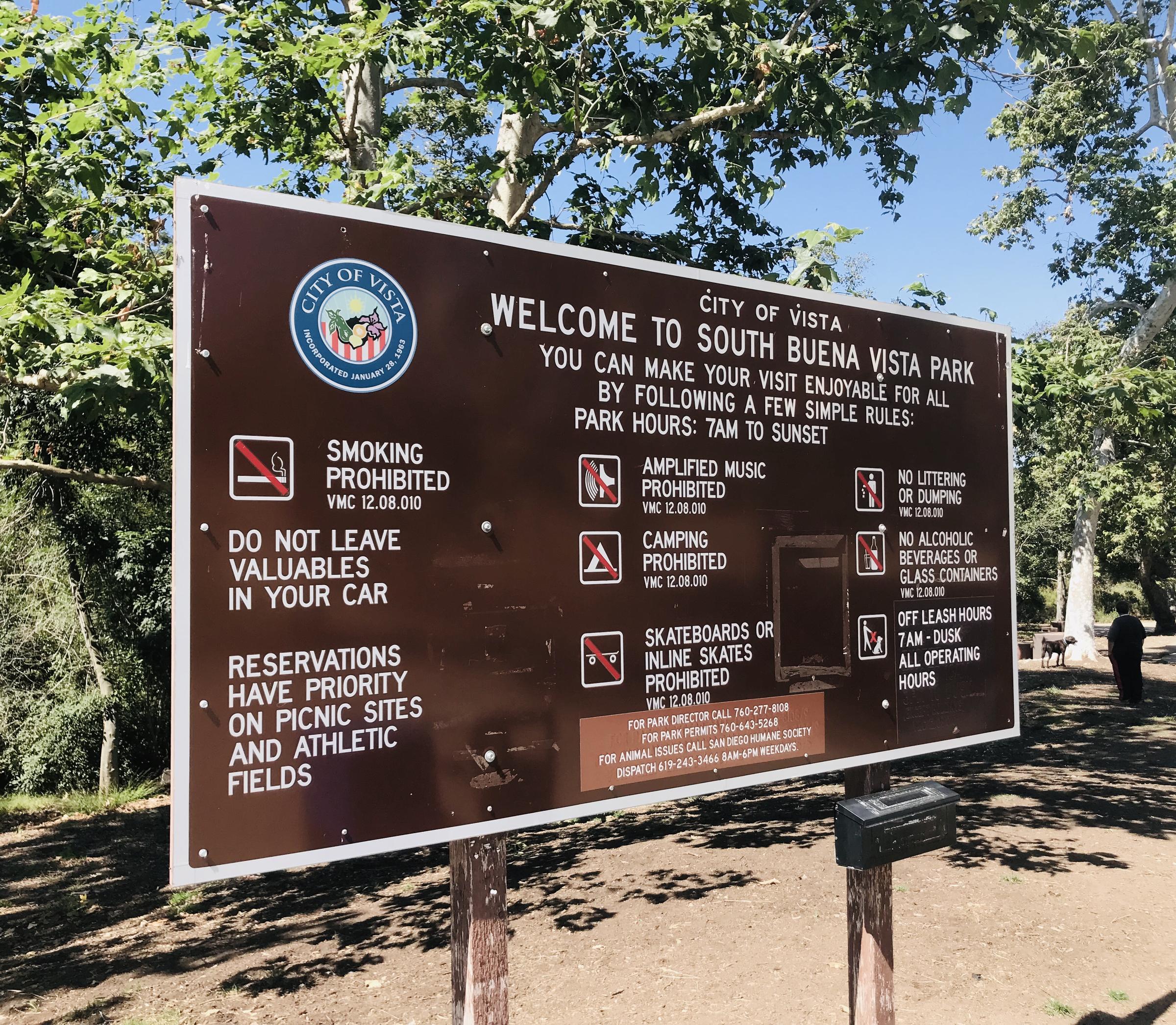 South Buena Vista Dog Park Signage ⋆ BringFido