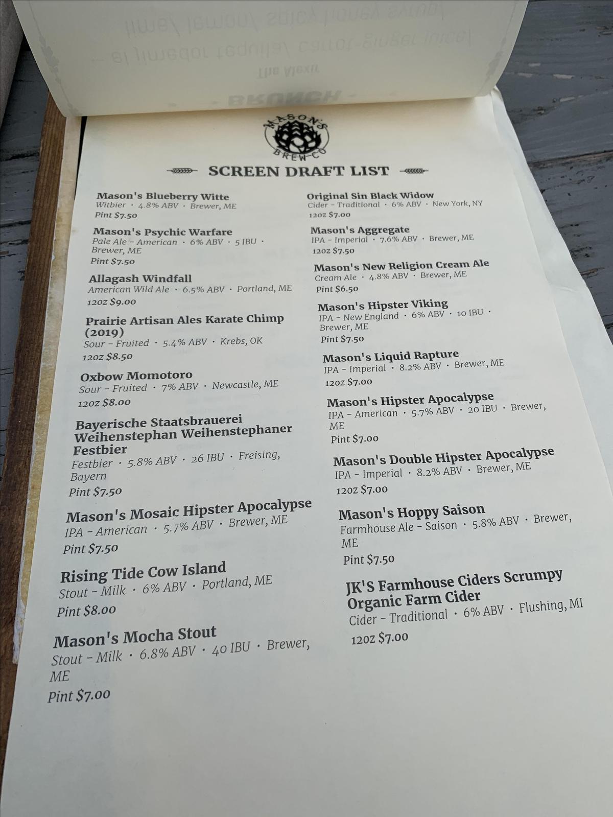 Mason's Brewing Co. restaurant view 10