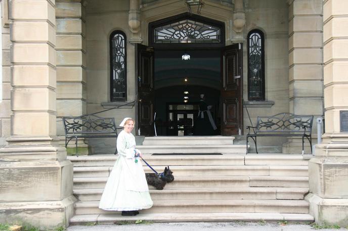 Take a pet-friendly ghost tour of a former asylum. A pet-friendly ghost tour of a former asylum.