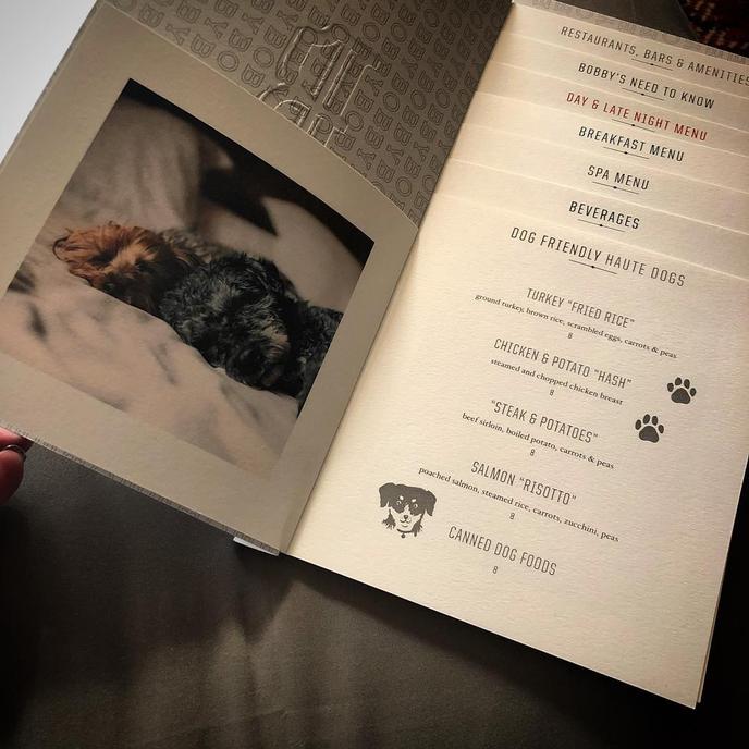 Your Haute Dog Will love the Bobby Hotel's Dog Room Service Menu. Bobby Hotel Is a Pet-Friendly Hotel in Nashville With a Dog Room Service Menu.