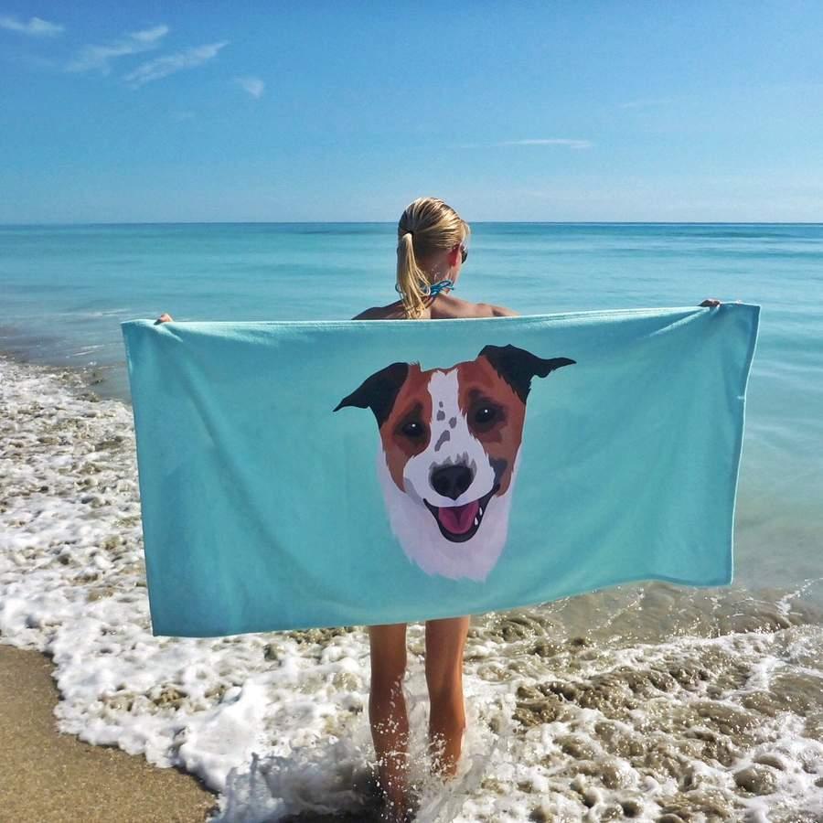 beach towels with dogs on them