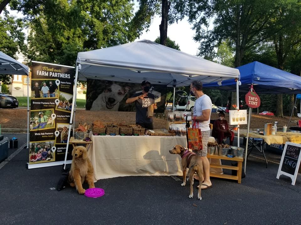 Dog farmers market sale