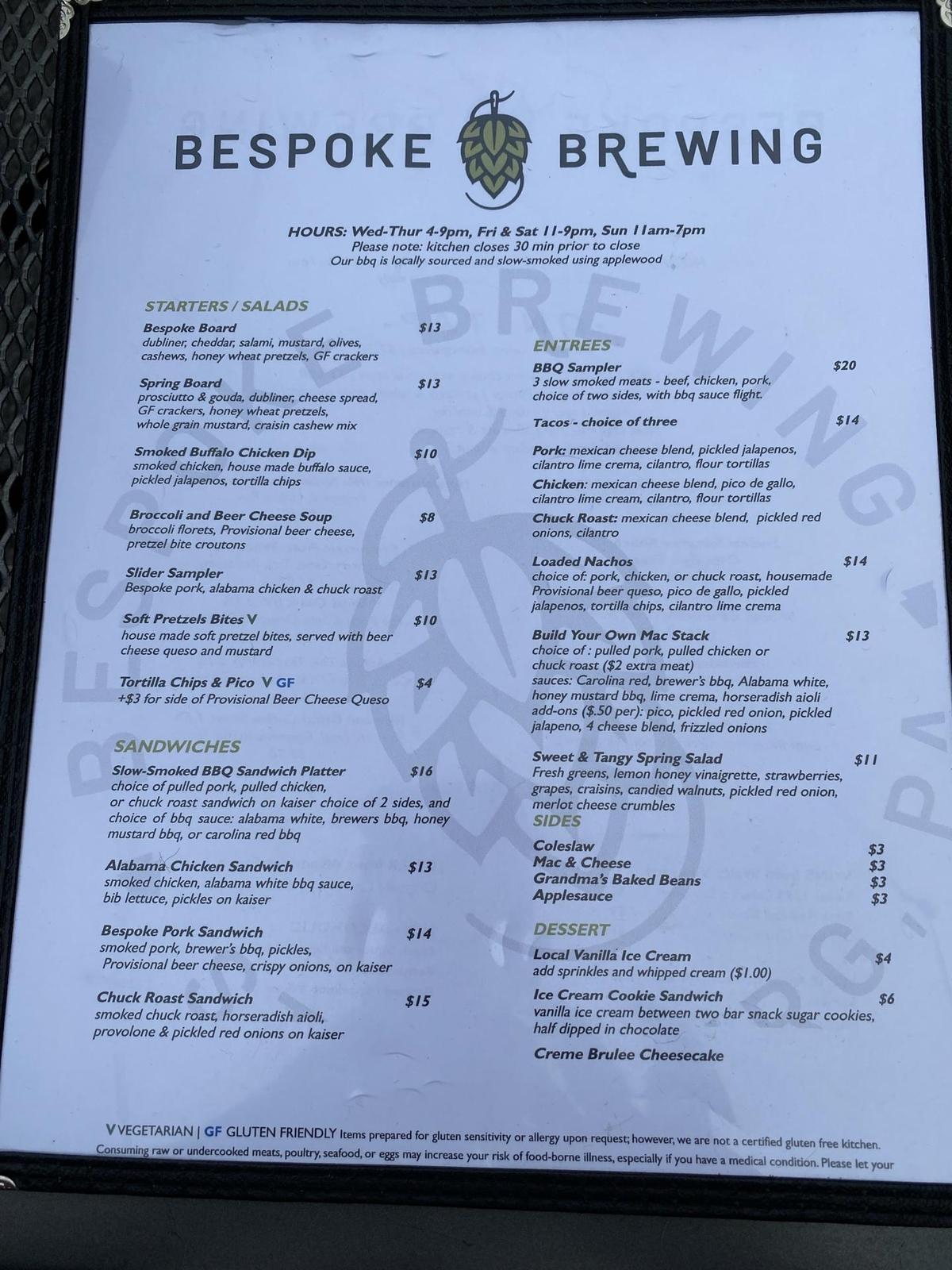 Bespoke Brewing restaurant view 6