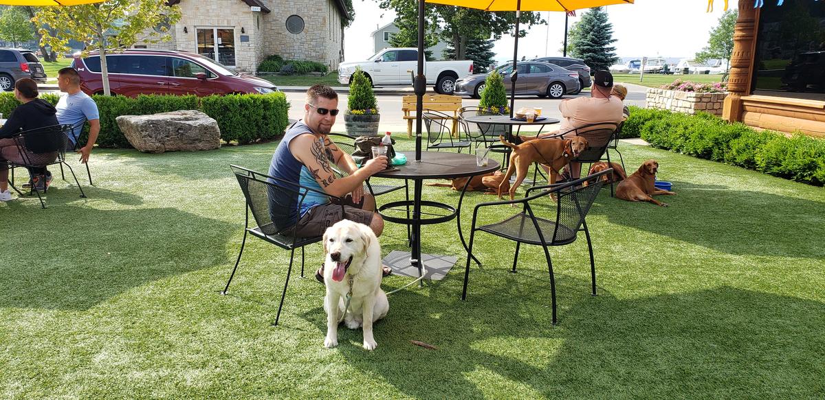 Stabbur Beer Garden at Al Johnson's Is Pet Friendly
