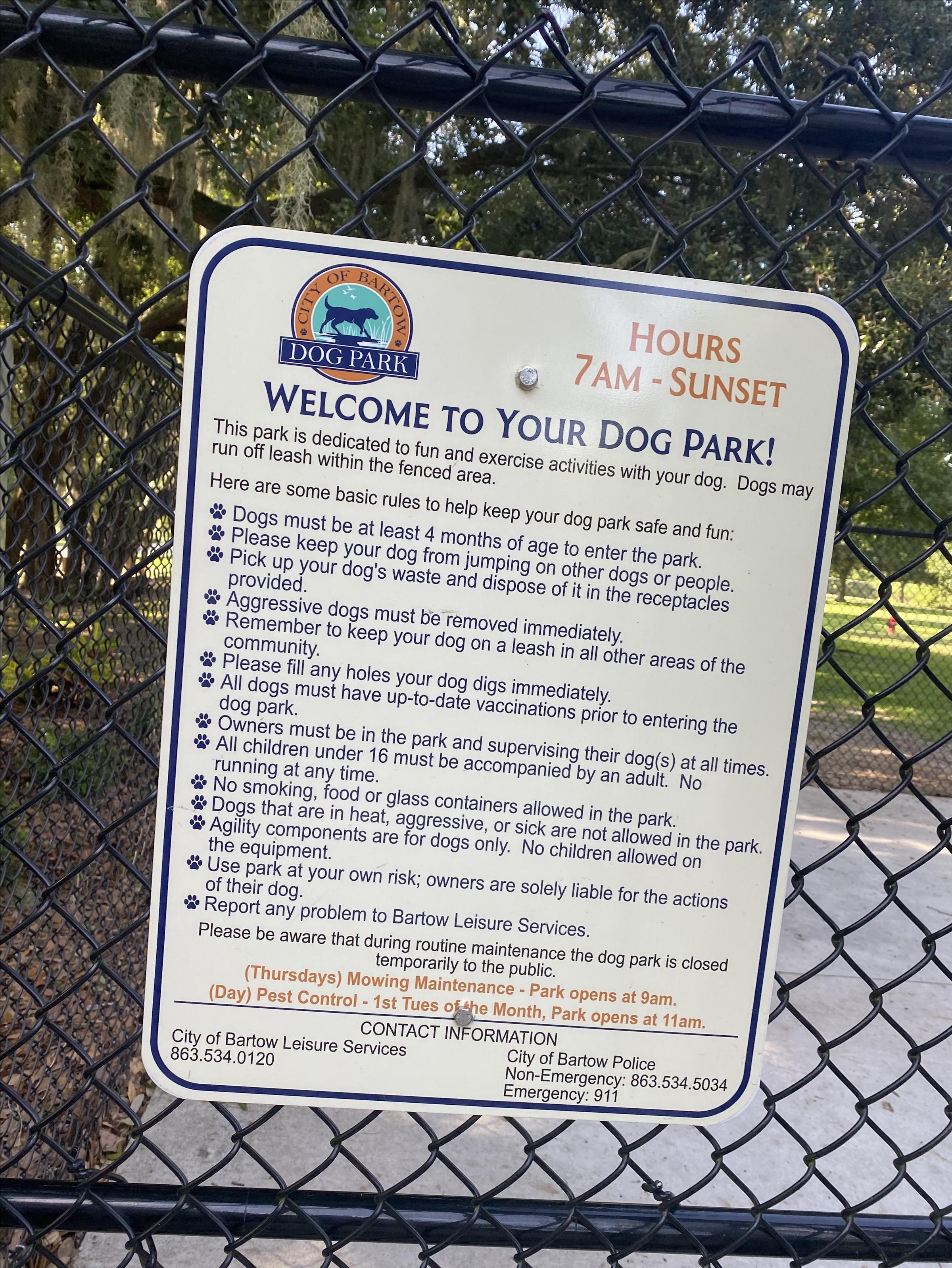 Pet Friendly Bartow Dog Park