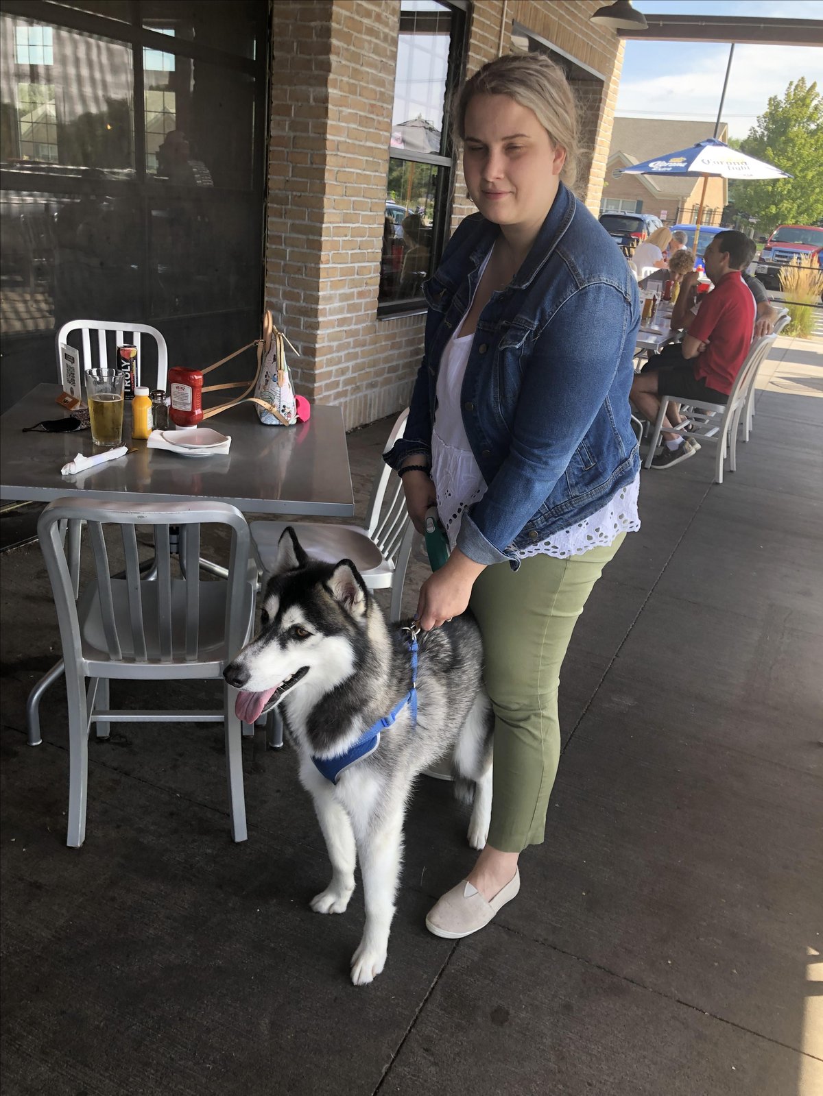 A Huskey visits pet-friendly Junction 70 in Cottage Grove, MN.