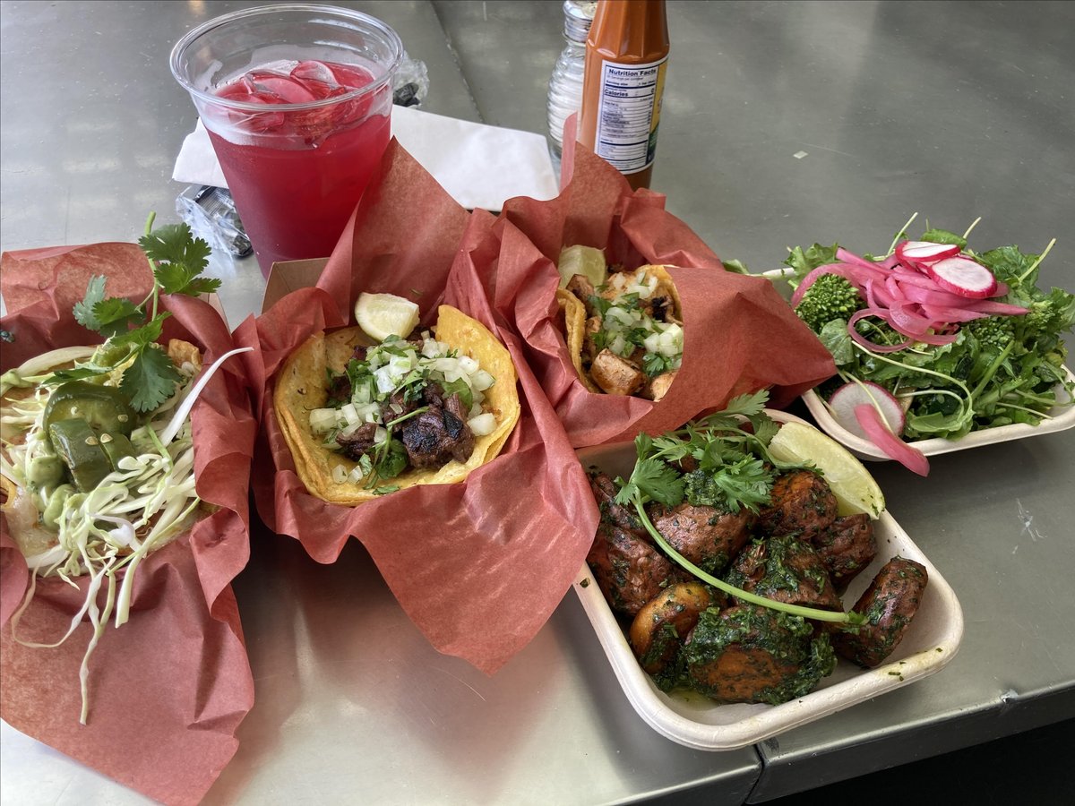 Pictured is Mexican food served at Little Rey in Atlanta, GA, a dog-friendly restaurant.