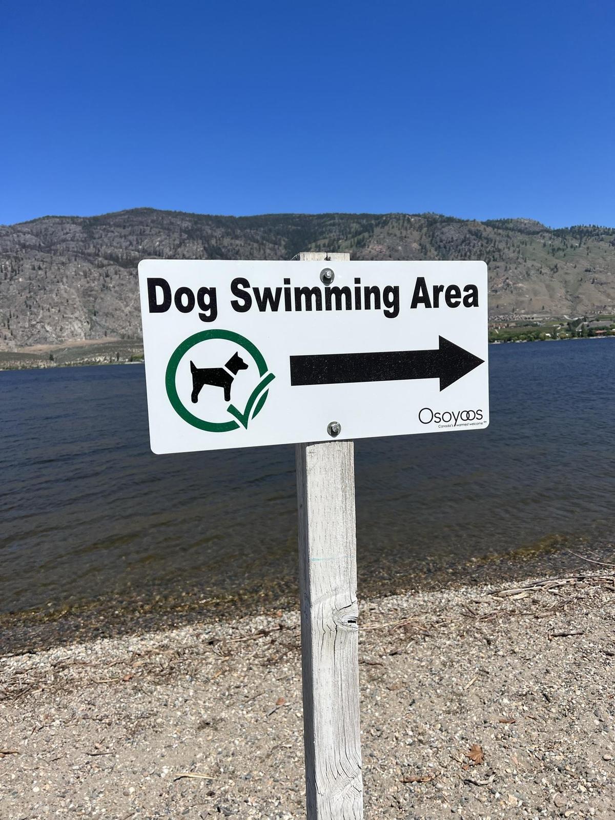 dog beach sign