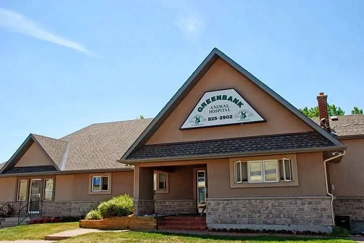 The entrance to Greenbank Animal Hospital, a veterinarian in Ottawa, ON.