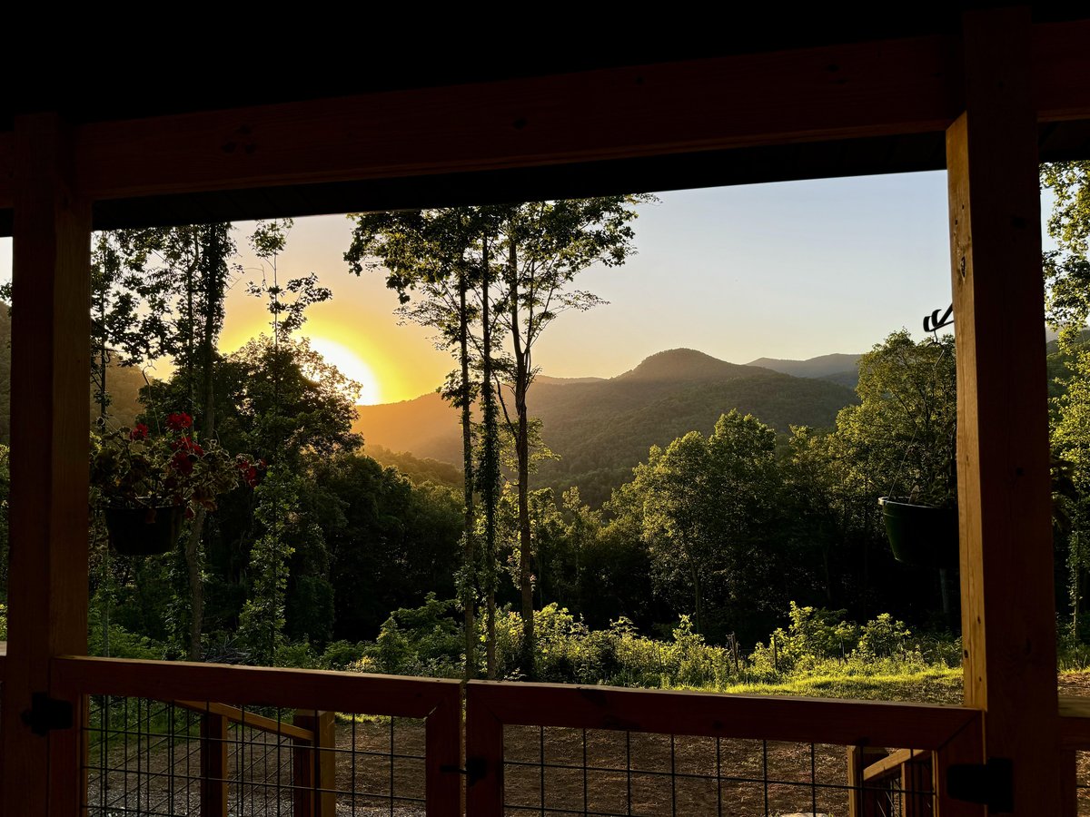 The mountain views from a pet-friendly vacation rental in Swannanoa, NC.