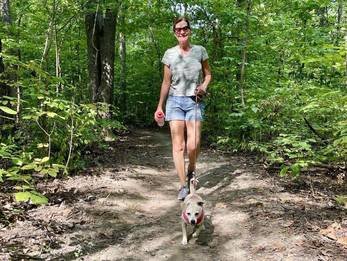 Hiking with the dog