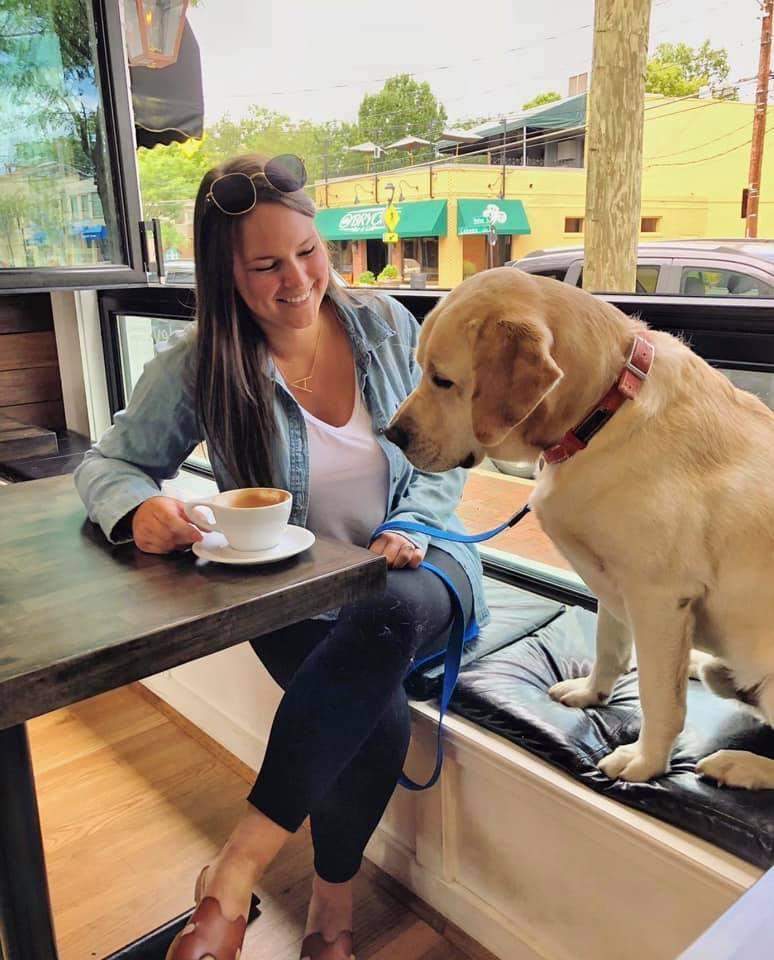 coffee shop with dogs near me