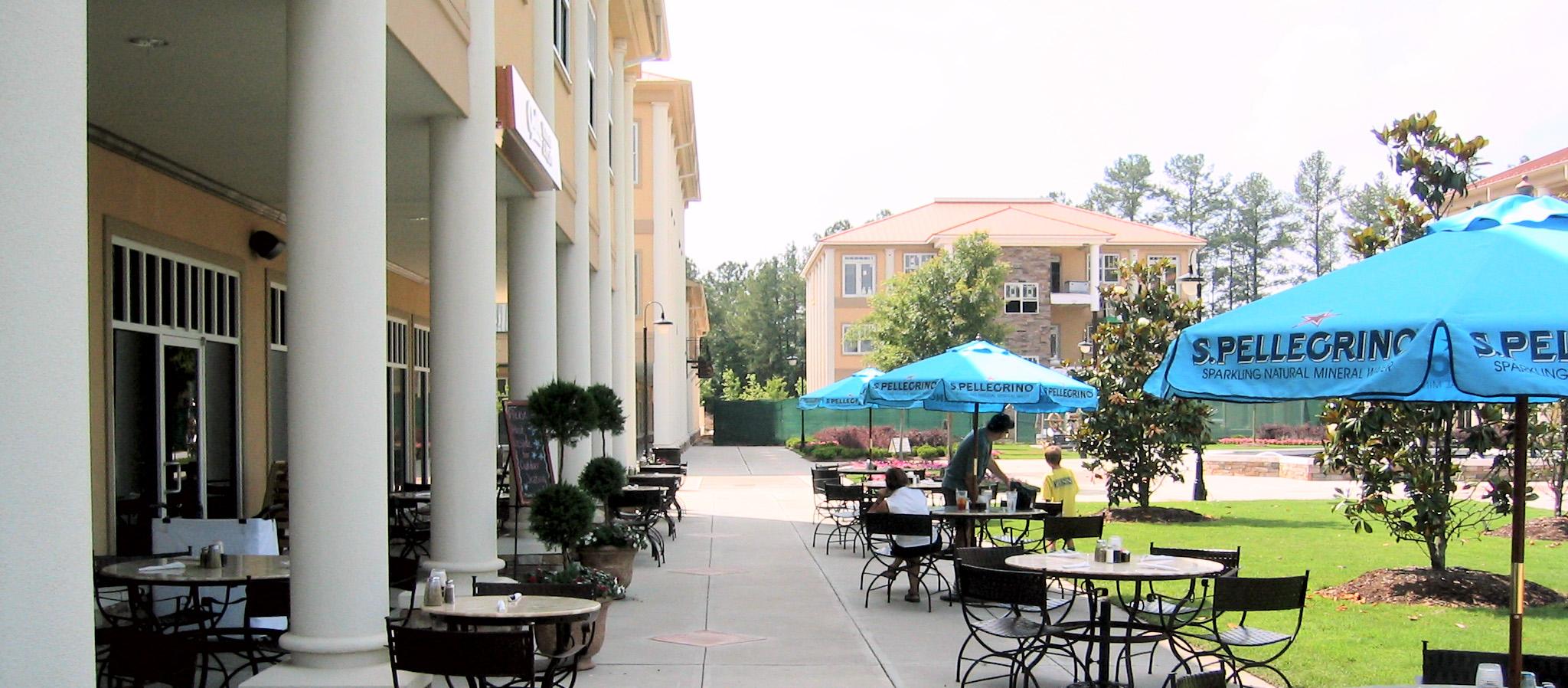 Picture of the outdoor tables at Bocci Trattoria & Pizzeria, a pet friendly restaurant in Durham. Picture of the outdoor tables at Bocci Trattoria & Pizzeria, a pet friendly restaurant in Durham.