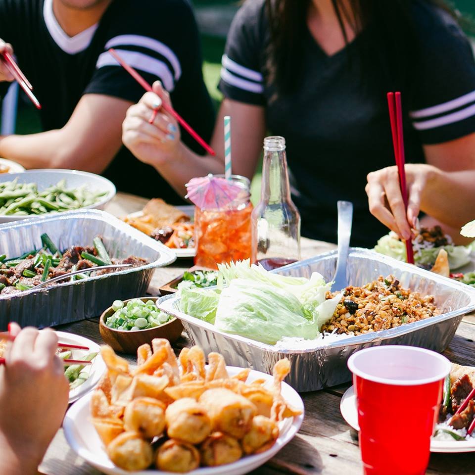 Picture of the outdoor tables at P.F. Chang's, a pet-friendly Asian restaurant in Bakersfield, CA.